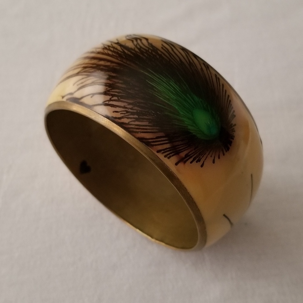 Green Leaf Thick Bracelet